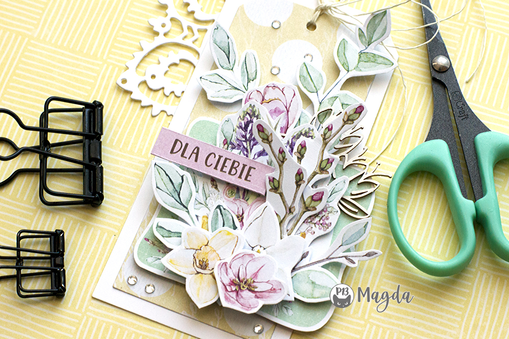 spring card with tag