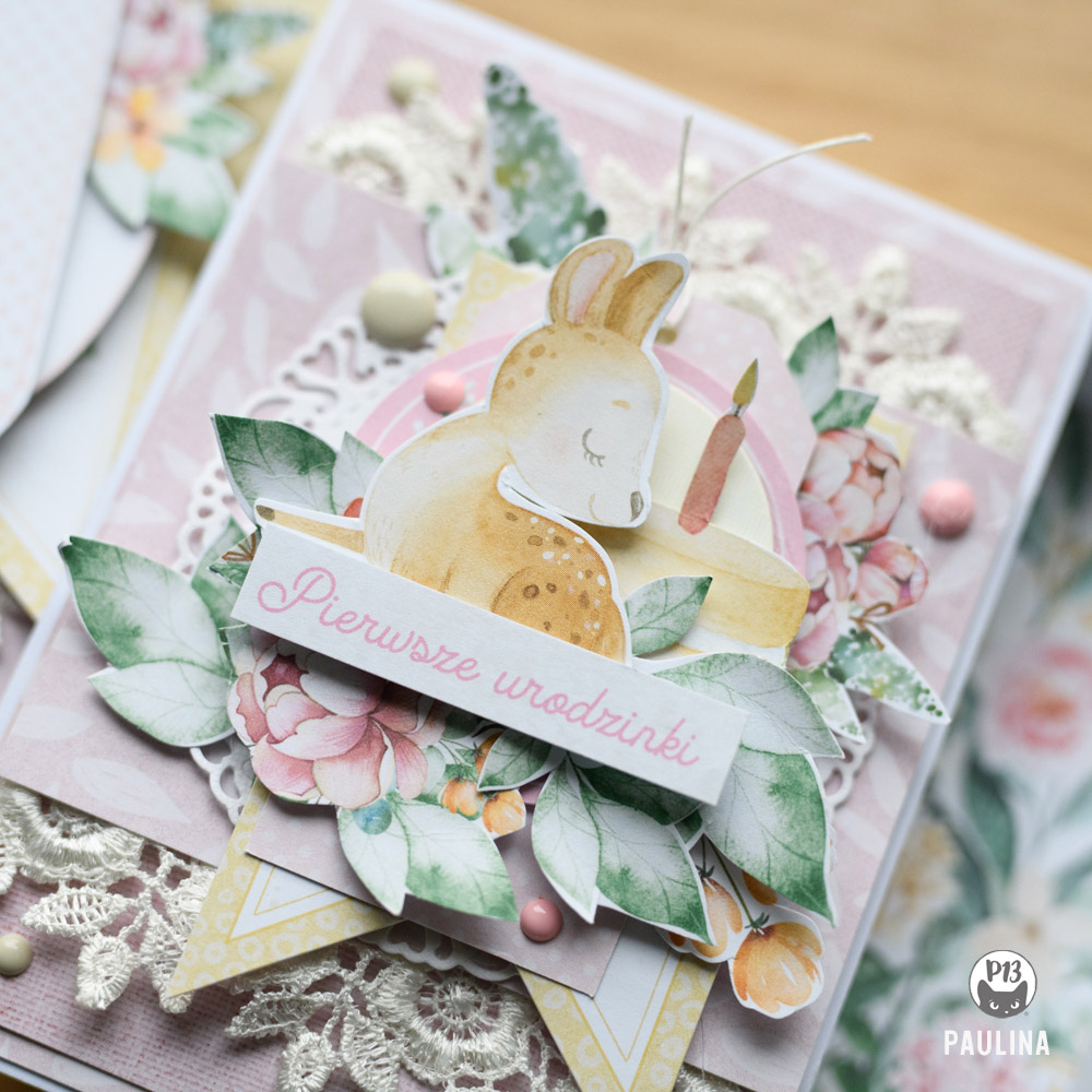 P13 Paper Products cardmaking card Flowerish Baby Joy box 