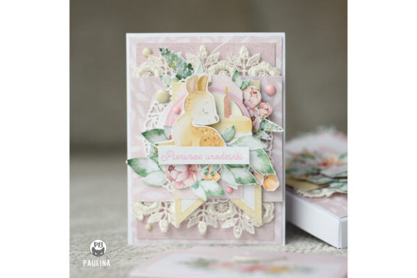 P13 Paper Products cardmaking card Flowerish Baby Joy box