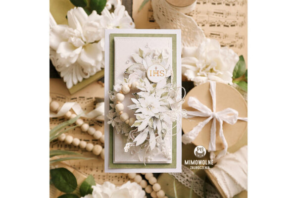 Love and lace First Communion Card